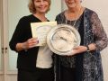 beth receiving first place for her butterfly garden 