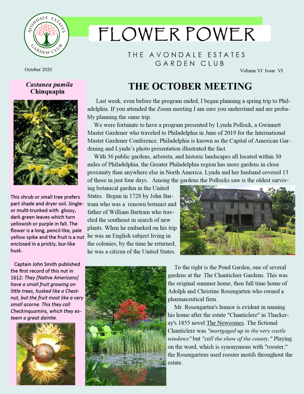 AEGC October Newsletter