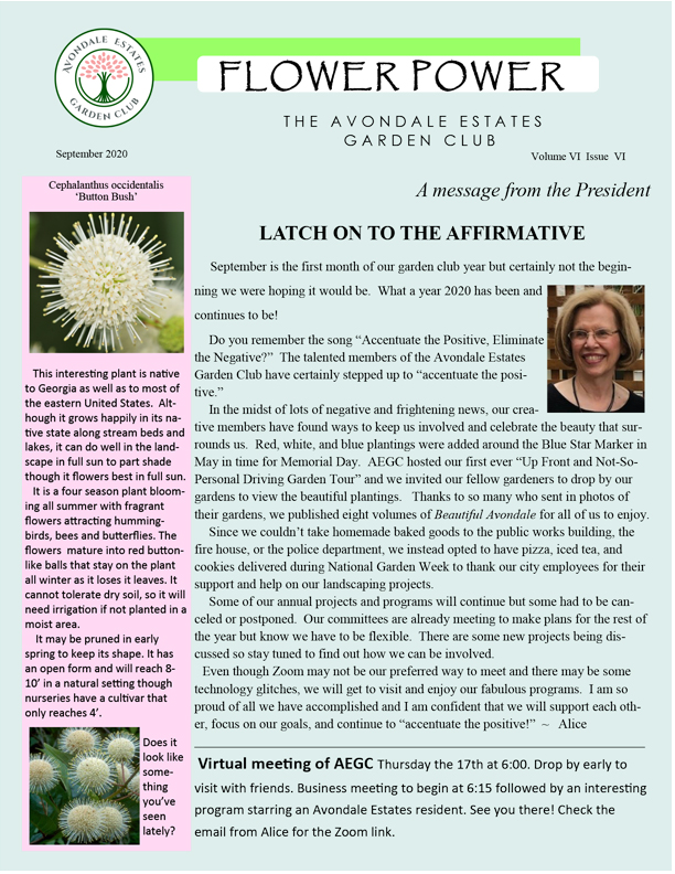 AEGC September Newsletter